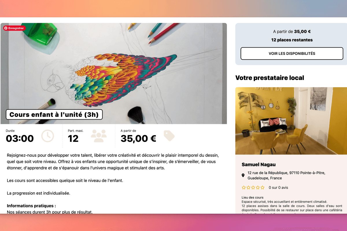 Vente de bons cadeaux en ligne