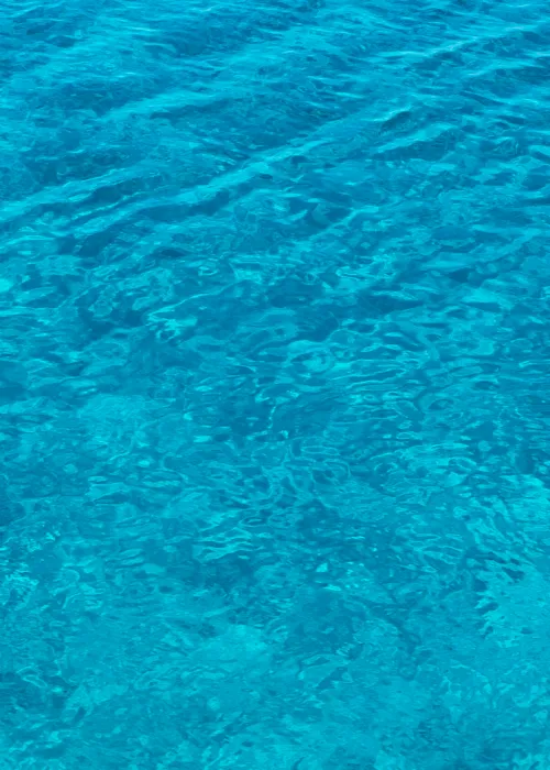 Moniteur de plongée avec des plongeurs en eau turquoise