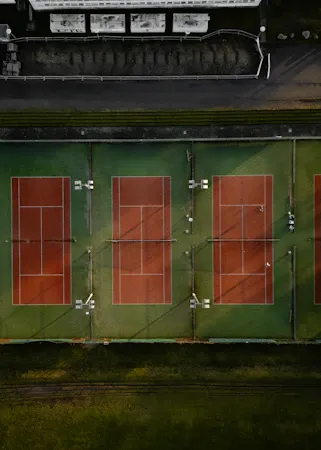 Courts de tennis en terre battue