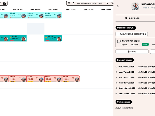 Planning Izidoor unifié