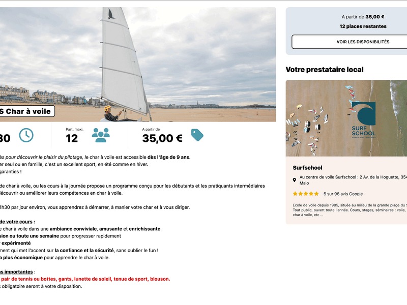 Configuration tarifaire Izidoor