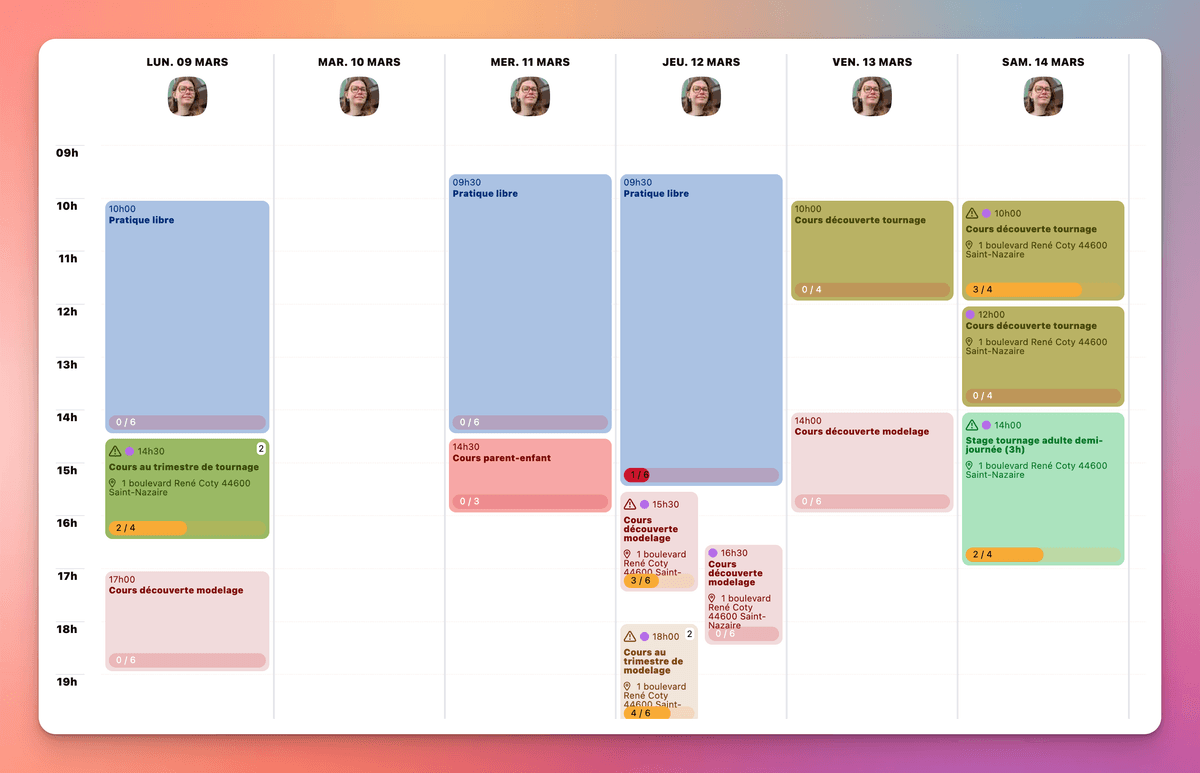 Planning interactif Izidoor