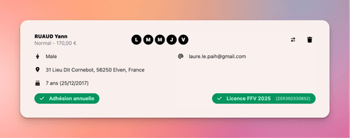 Gestion des niveaux élèves moniteur de golf Izidoor