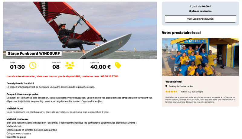 Description produit avec tarification Izidoor