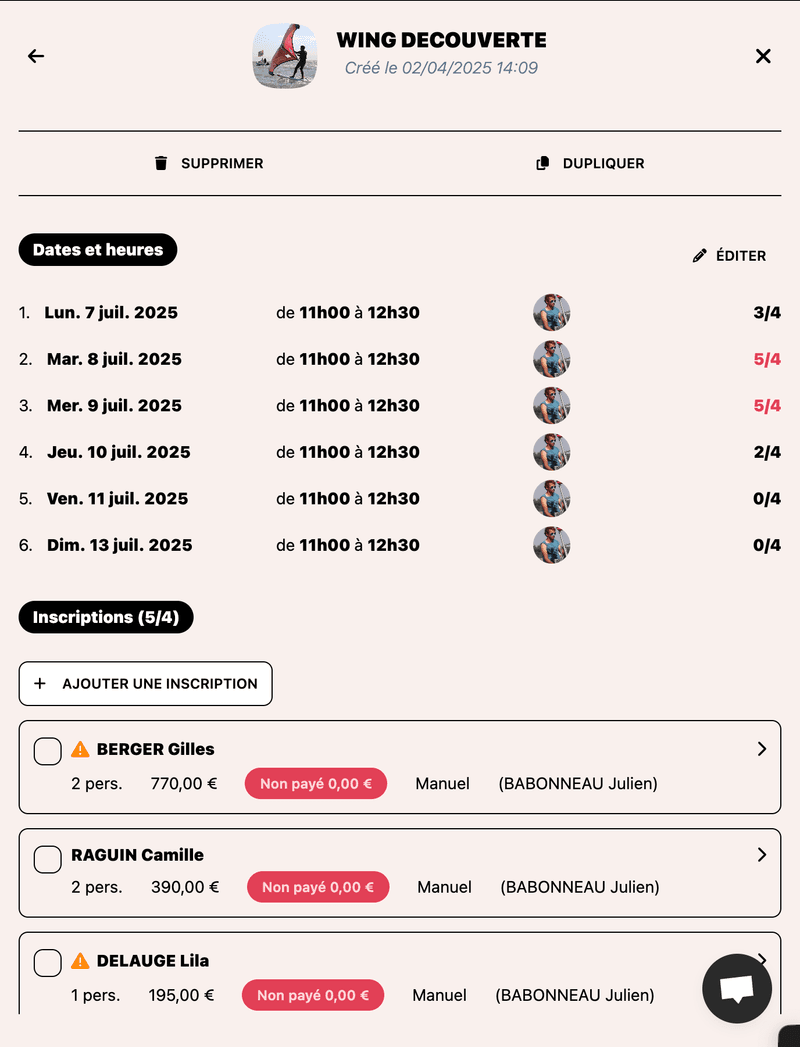 Configuration des questions personnalisées