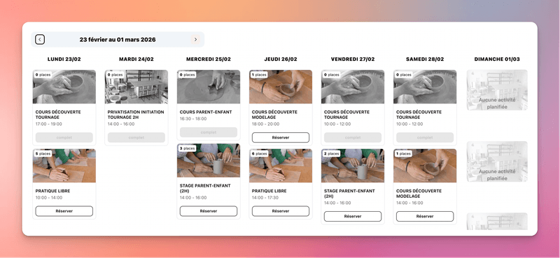 Module de réservation en ligne Izidoor pour base de rafting