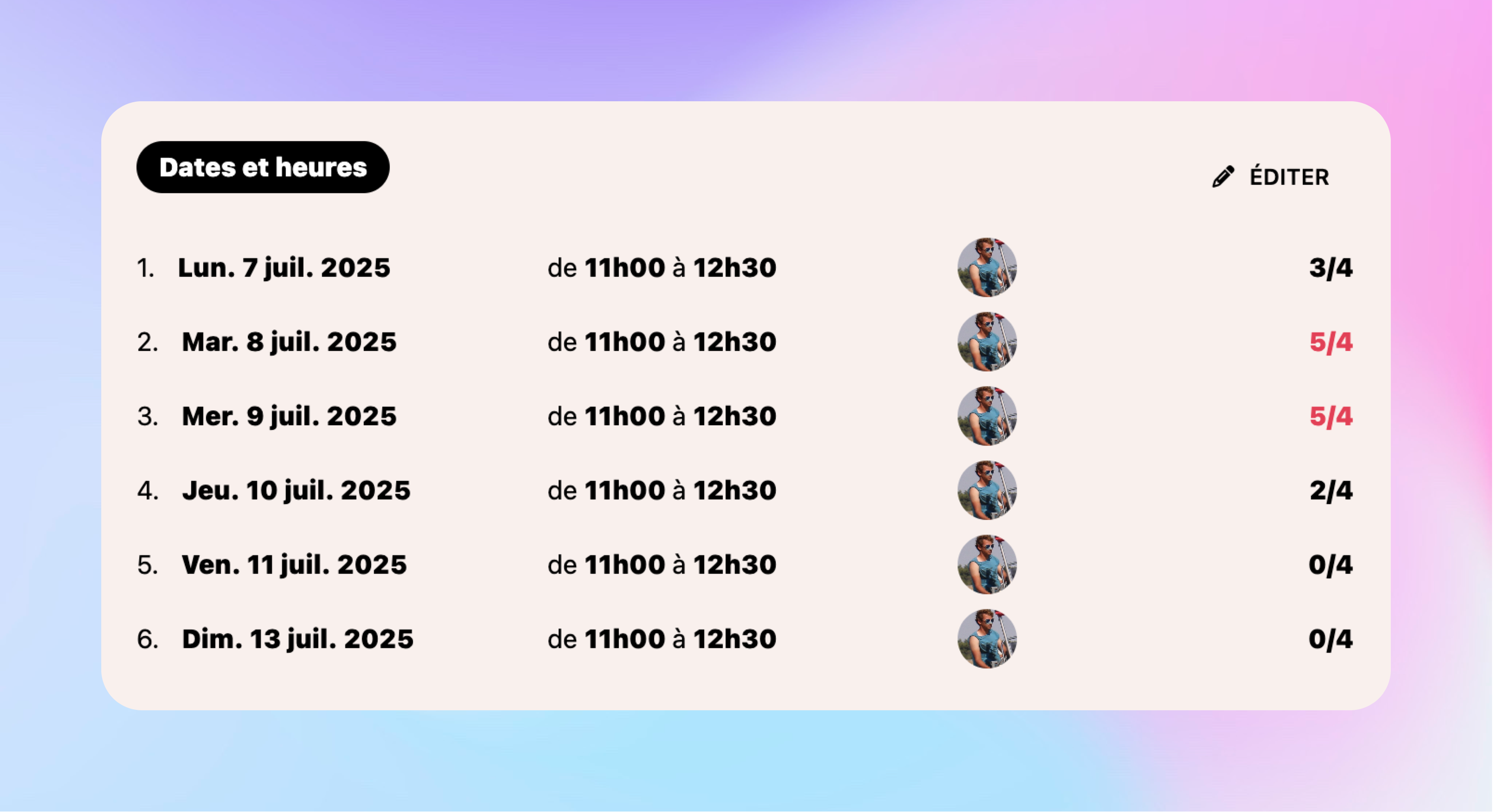 Gestion multi-activités